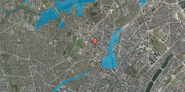 Oversvømmelsesrisiko fra vandløb på Rørsangervej 83, st. th, 2400 København NV