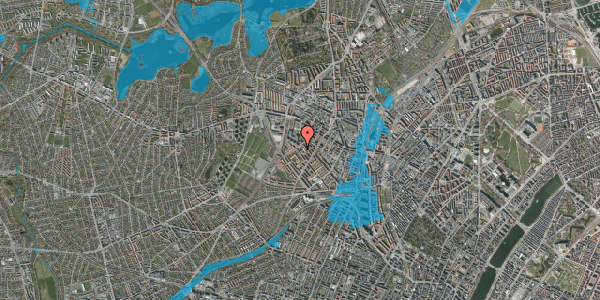 Oversvømmelsesrisiko fra vandløb på Rørsangervej 86, st. th, 2400 København NV