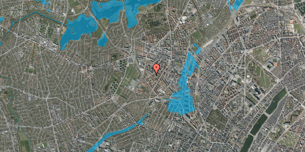 Oversvømmelsesrisiko fra vandløb på Rørsangervej 87, st. th, 2400 København NV