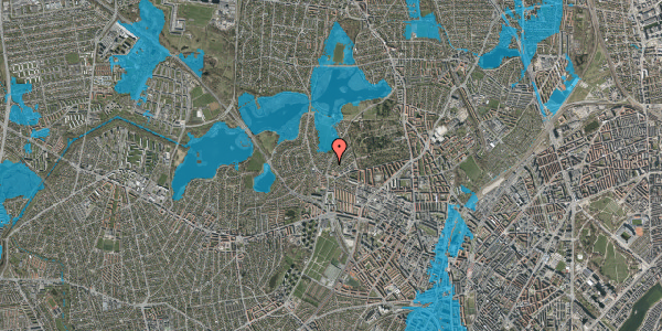 Oversvømmelsesrisiko fra vandløb på Rådvadsvej 18, 2. tv, 2400 København NV