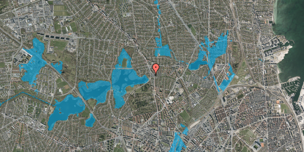 Oversvømmelsesrisiko fra vandløb på Rådvadsvej 138, 1. tv, 2400 København NV