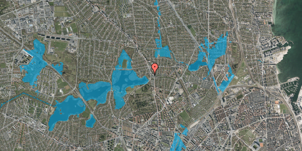 Oversvømmelsesrisiko fra vandløb på Rådvadsvej 140, st. 4, 2400 København NV