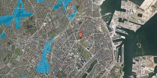 Oversvømmelsesrisiko fra vandløb på Samsøgade 4, 3. tv, 2100 København Ø