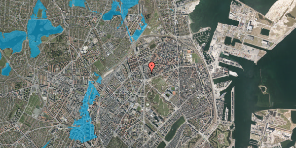 Oversvømmelsesrisiko fra vandløb på Samsøgade 6, 2. tv, 2100 København Ø
