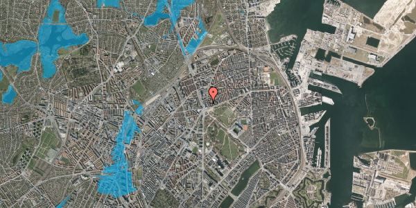 Oversvømmelsesrisiko fra vandløb på Samsøgade 11, 2. tv, 2100 København Ø