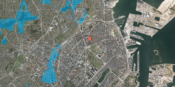 Oversvømmelsesrisiko fra vandløb på Samsøgade 19, 1. th, 2100 København Ø
