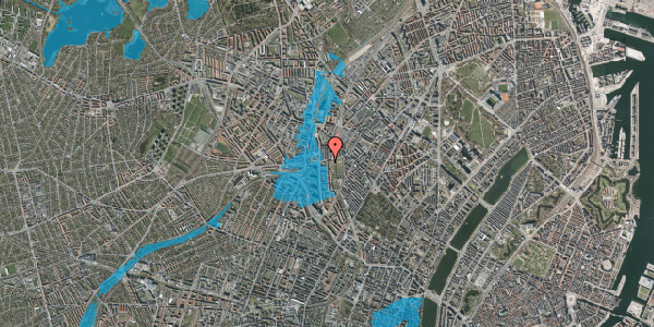 Oversvømmelsesrisiko fra vandløb på Sandbjerggade 52, 1. tv, 2200 København N