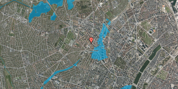 Oversvømmelsesrisiko fra vandløb på Sangfuglestien 3, st. tv, 2400 København NV