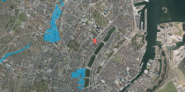 Oversvømmelsesrisiko fra vandløb på Sankt Hans Gade 18, 3. th, 2200 København N