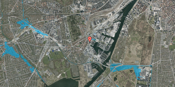 Oversvømmelsesrisiko fra vandløb på Scandiagade 24, 1. tv, 2450 København SV