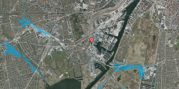 Oversvømmelsesrisiko fra vandløb på Scandiagade 46, st. tv, 2450 København SV