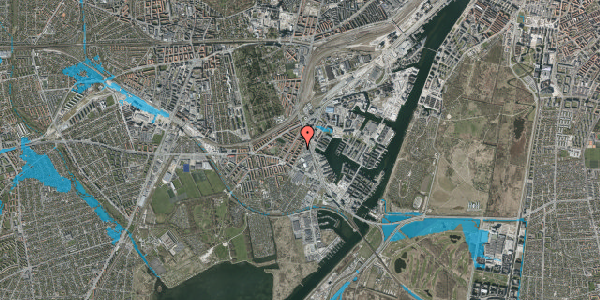 Oversvømmelsesrisiko fra vandløb på Scandiagade 50, 3. , 2450 København SV