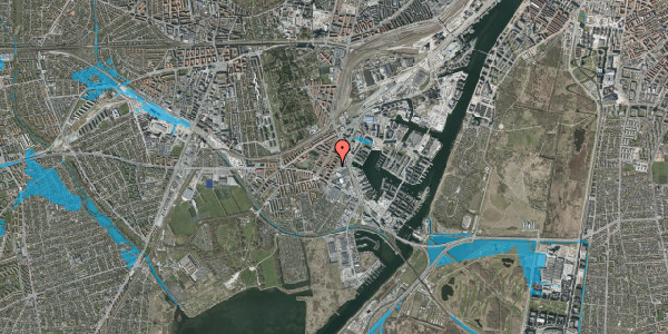 Oversvømmelsesrisiko fra vandløb på Scandiagade 60, 3. , 2450 København SV