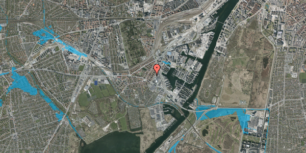 Oversvømmelsesrisiko fra vandløb på Scandiagade 68, 1. tv, 2450 København SV