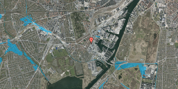 Oversvømmelsesrisiko fra vandløb på Scandiagade 72, 1. tv, 2450 København SV