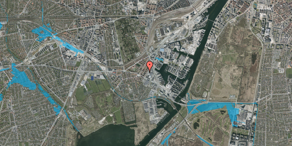 Oversvømmelsesrisiko fra vandløb på Scandiagade 74, 2. th, 2450 København SV