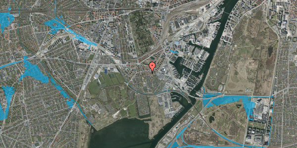 Oversvømmelsesrisiko fra vandløb på Schubertsvej 3, 1. tv, 2450 København SV