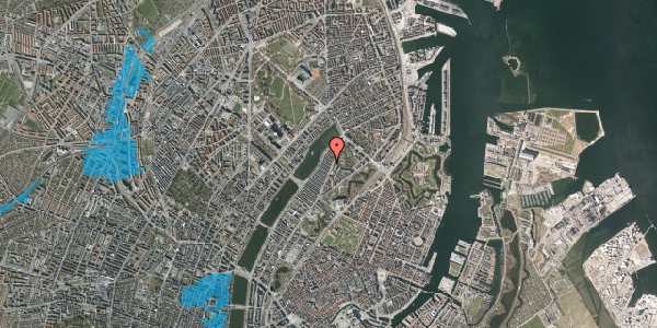 Oversvømmelsesrisiko fra vandløb på J.A. Schwartz Gade 11, 2100 København Ø