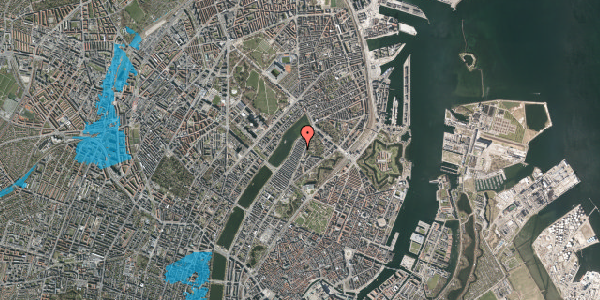 Oversvømmelsesrisiko fra vandløb på J.A. Schwartz Gade 14, 2100 København Ø