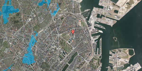 Oversvømmelsesrisiko fra vandløb på Serridslevvej 4, 2. 1, 2100 København Ø