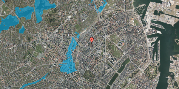 Oversvømmelsesrisiko fra vandløb på Sigurdsgade 14, st. tv, 2200 København N