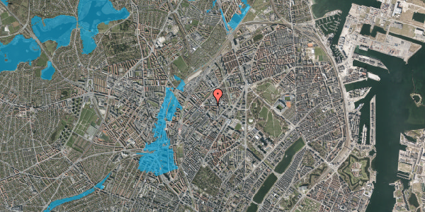 Oversvømmelsesrisiko fra vandløb på Sigurdsgade 18A, 1. th, 2200 København N