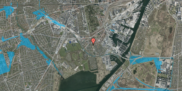 Oversvømmelsesrisiko fra vandløb på Sjælør Boulevard 1, st. tv, 2450 København SV