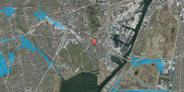 Oversvømmelsesrisiko fra vandløb på Sjælør Boulevard 7, 3. tv, 2450 København SV