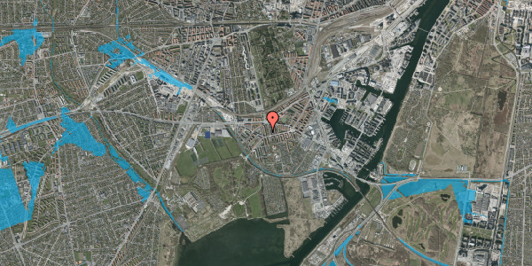 Oversvømmelsesrisiko fra vandløb på Sjælør Boulevard 27C, 3. , 2450 København SV