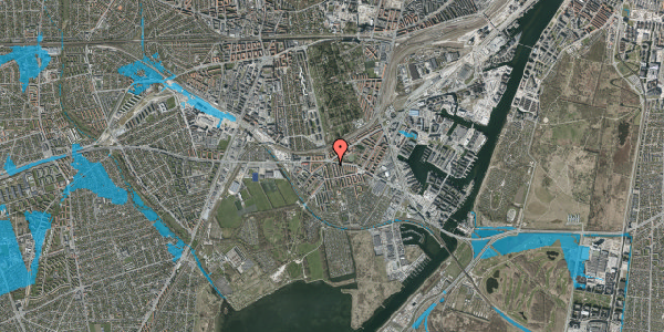 Oversvømmelsesrisiko fra vandløb på Sjælør Boulevard 40, st. th, 2450 København SV