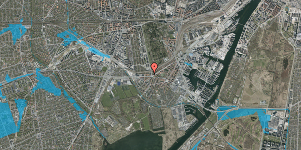 Oversvømmelsesrisiko fra vandløb på Sjælør Boulevard 49, st. , 2450 København SV