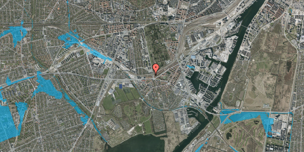 Oversvømmelsesrisiko fra vandløb på Sjælør Boulevard 57, st. tv, 2450 København SV