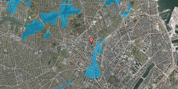 Oversvømmelsesrisiko fra vandløb på Skaffervej 13, st. tv, 2400 København NV