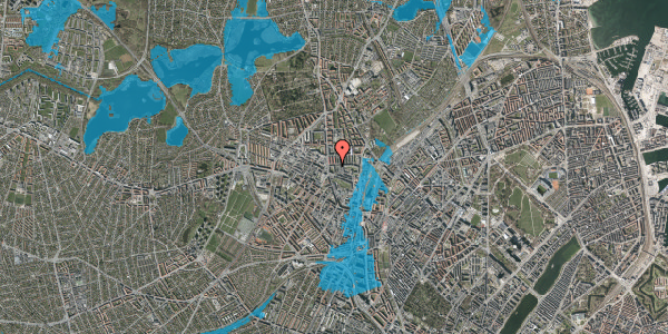 Oversvømmelsesrisiko fra vandløb på Skaffervej 15, st. th, 2400 København NV