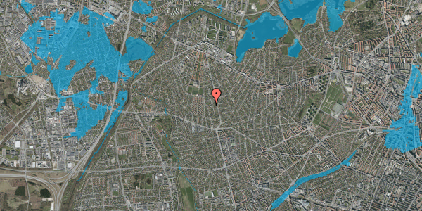 Oversvømmelsesrisiko fra vandløb på Skensvedvej 23A, 2700 Brønshøj