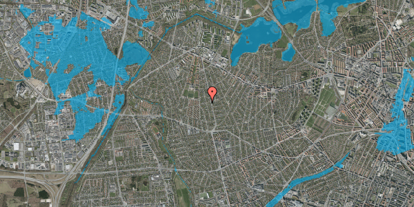 Oversvømmelsesrisiko fra vandløb på Skensvedvej 36, 2700 Brønshøj