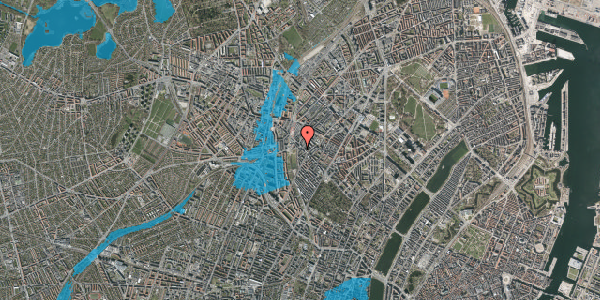 Oversvømmelsesrisiko fra vandløb på Skodsborggade 4, 1. , 2200 København N