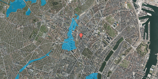 Oversvømmelsesrisiko fra vandløb på Skodsborggade 6, 3. tv, 2200 København N