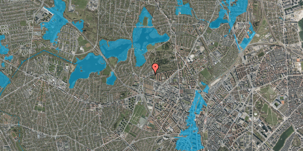 Oversvømmelsesrisiko fra vandløb på Skoleholdervej 55, st. tv, 2400 København NV