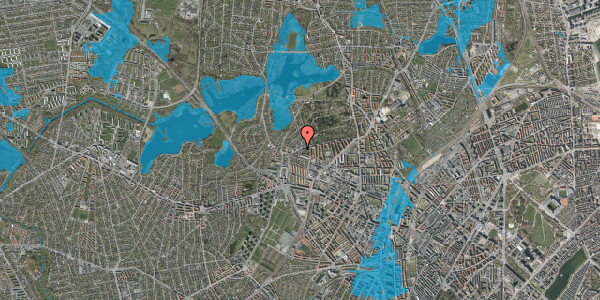 Oversvømmelsesrisiko fra vandløb på Skoleholdervej 75, 1. th, 2400 København NV