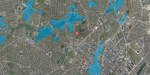 Oversvømmelsesrisiko fra vandløb på Skoleholdervej 77, 1. tv, 2400 København NV