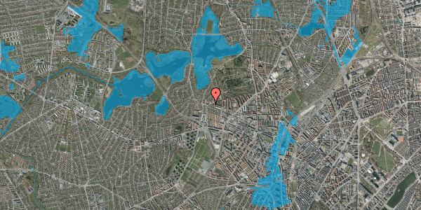 Oversvømmelsesrisiko fra vandløb på Skoleholdervej 85, 1. , 2400 København NV