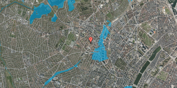 Oversvømmelsesrisiko fra vandløb på Skovduestien 6, 1. th, 2400 København NV