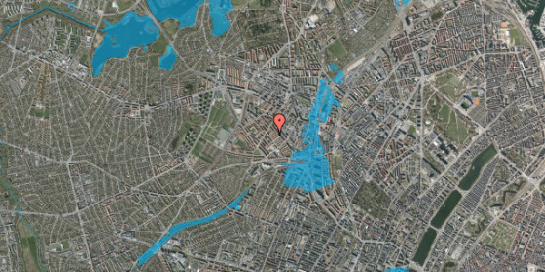 Oversvømmelsesrisiko fra vandløb på Skovduestien 7, 1. th, 2400 København NV