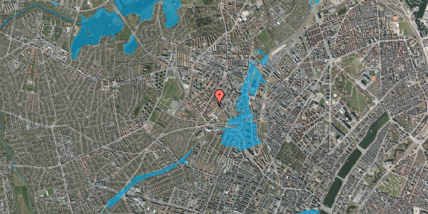 Oversvømmelsesrisiko fra vandløb på Skovduestien 8, 2. tv, 2400 København NV