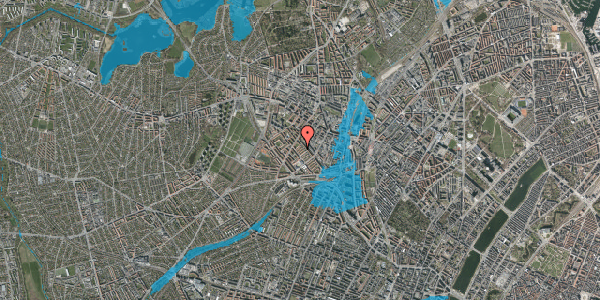 Oversvømmelsesrisiko fra vandløb på Skovduestien 9, 3. th, 2400 København NV