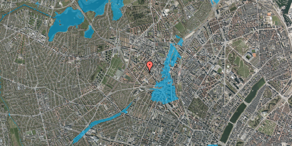 Oversvømmelsesrisiko fra vandløb på Skovduestien 13, st. tv, 2400 København NV