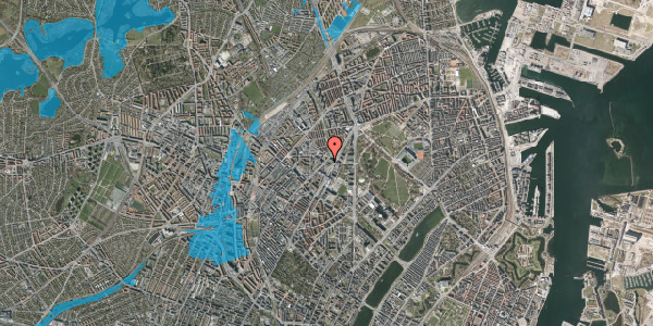 Oversvømmelsesrisiko fra vandløb på Skrivergangen 8, 1. th, 2200 København N