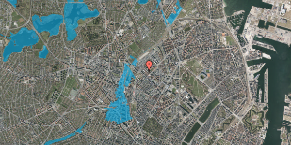 Oversvømmelsesrisiko fra vandløb på Slangerupgade 12, 1. th, 2200 København N
