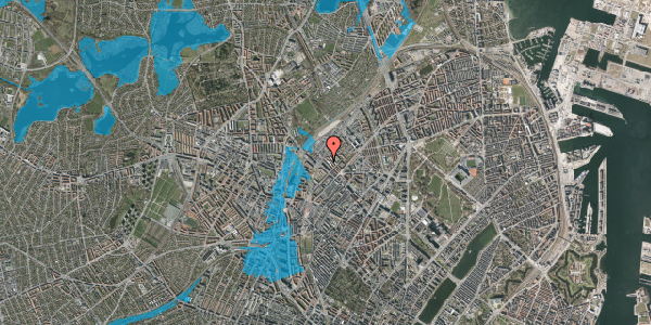 Oversvømmelsesrisiko fra vandløb på Slangerupgade 25, 1. tv, 2200 København N
